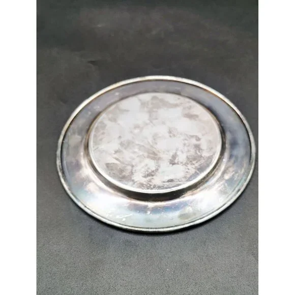 Vintage Dessert Bread Plate Wm. A. Rogers 6" Silverplate Monogrammed “K” Tarnish - Picture 12 of 13